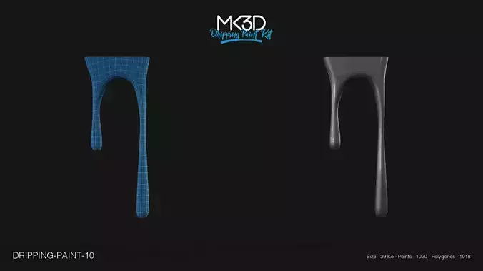 Dripping-paint-10 pair of shoes with stripes 3D model