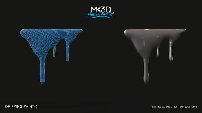 Dripping-paint-04 dmx - drips 3D model