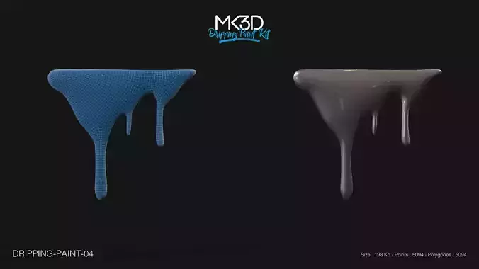 Dripping-paint-04 dmx - drips 3D model