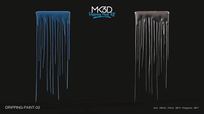 Dripping-paint-03 dmx art of drips 3D model