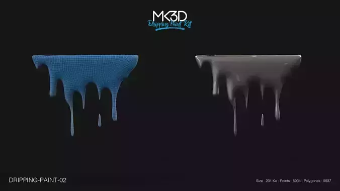Dripping-paint-02 dmoy - drips 3D model