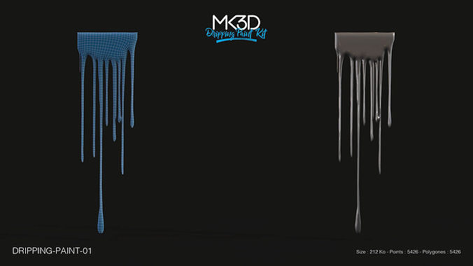 Dripping-paint-01 paint drip 3D model