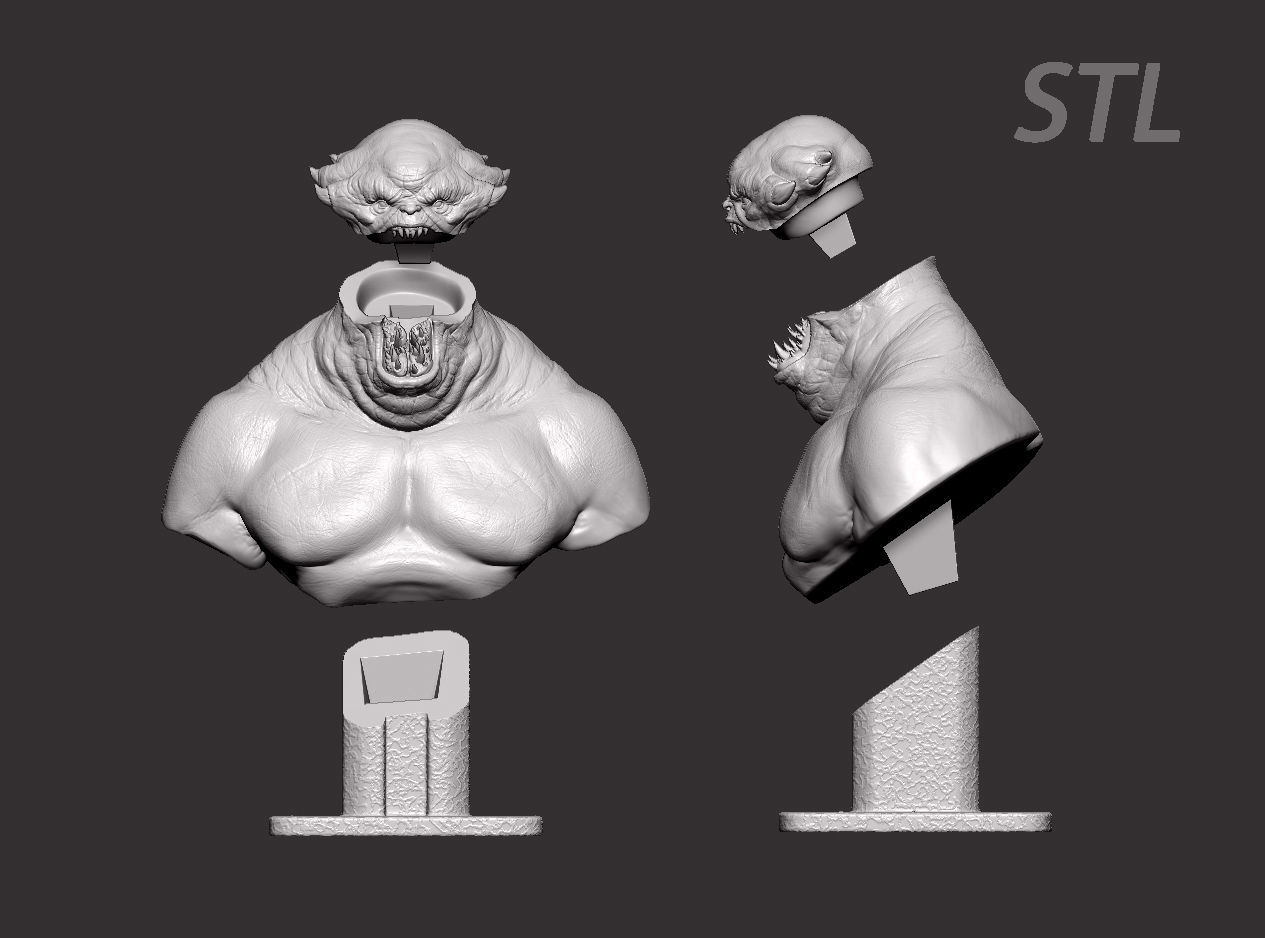 monster stl 3D print model_3