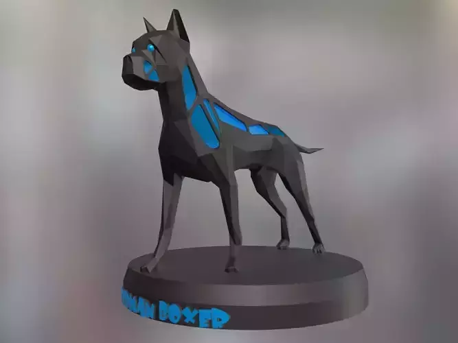 Voronoi German Boxer Pose