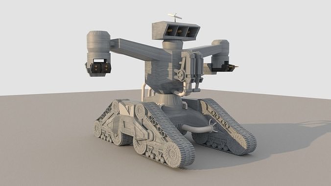 Sci-fi Terminator Hunter Killer Tank 3D model
