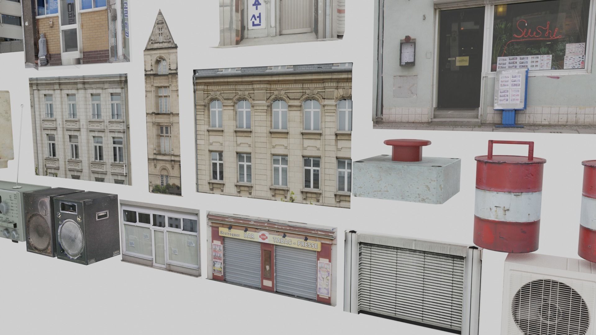 City Props and Assets Low-poly 3D model_3
