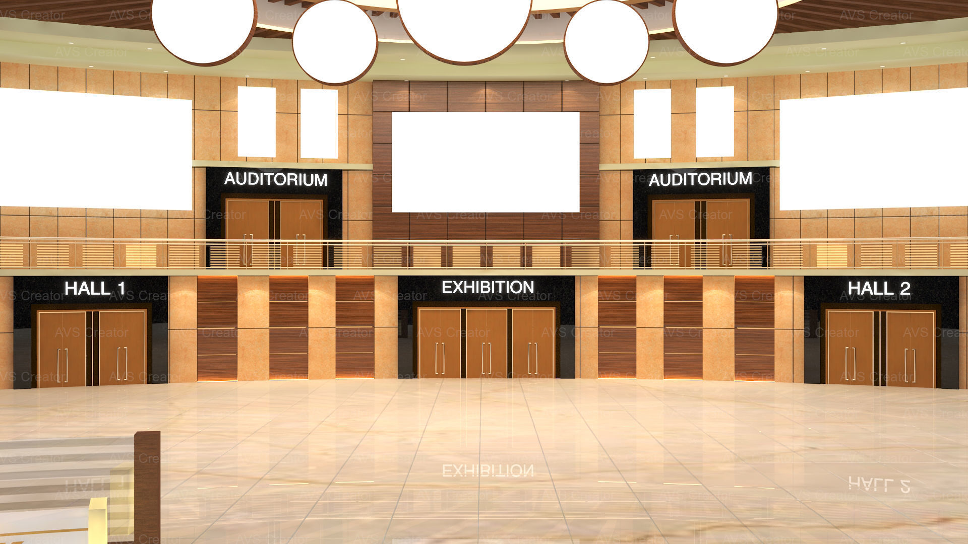 Virtual Lobby 3D model_4