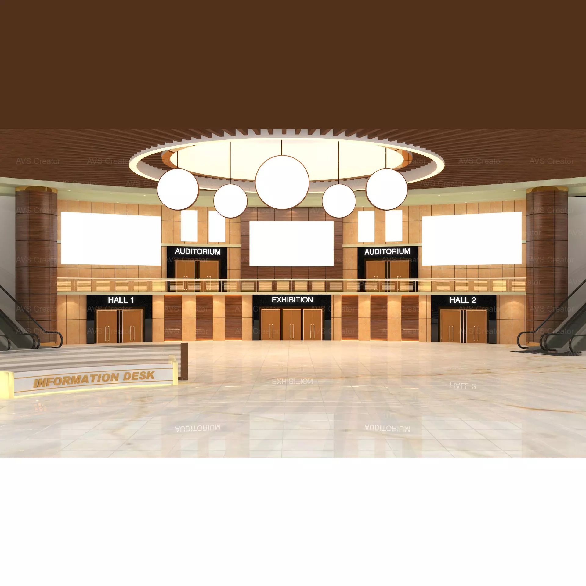 Virtual Lobby 3D model_0