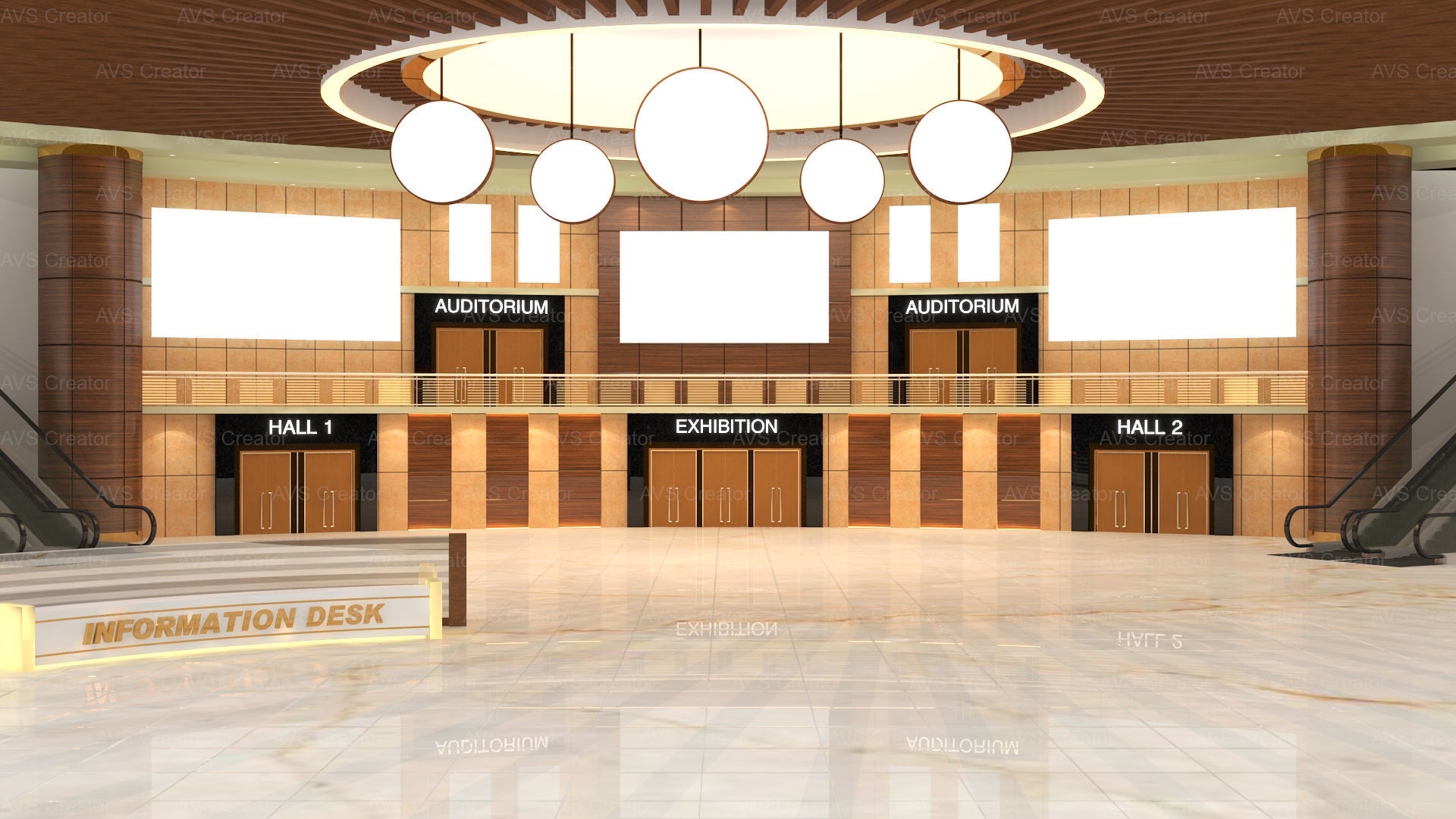 Virtual Lobby 3D model_1