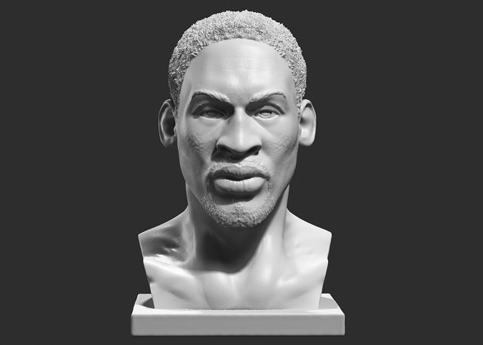 Dennis Rodman bust  3D print model 3D print model