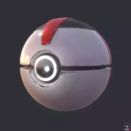 Realistic Timerball pokeball 3D model