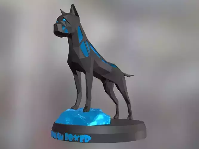 Voronoi German Boxer Rock