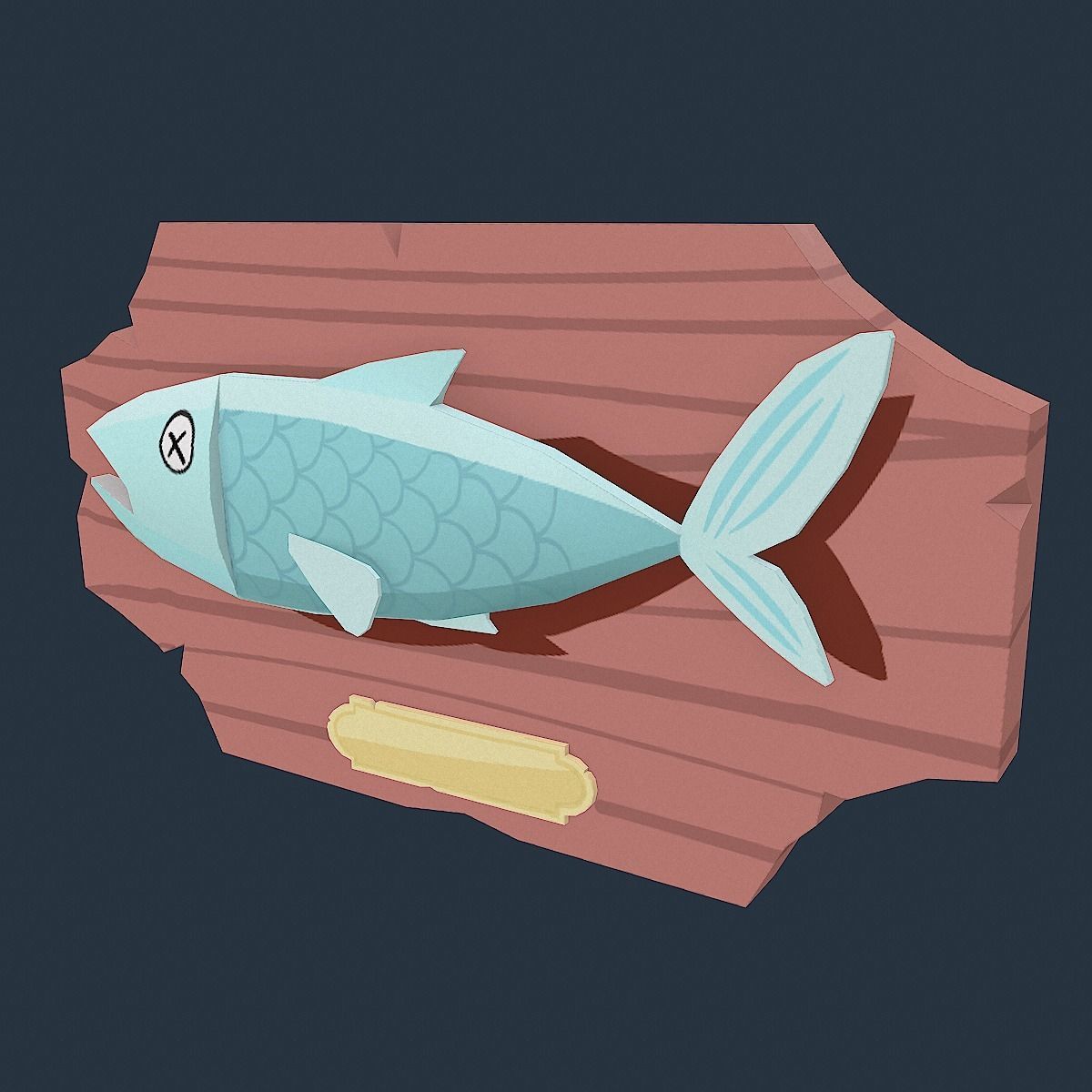 Toon Talking Fish Prop Low-poly 3D model_2
