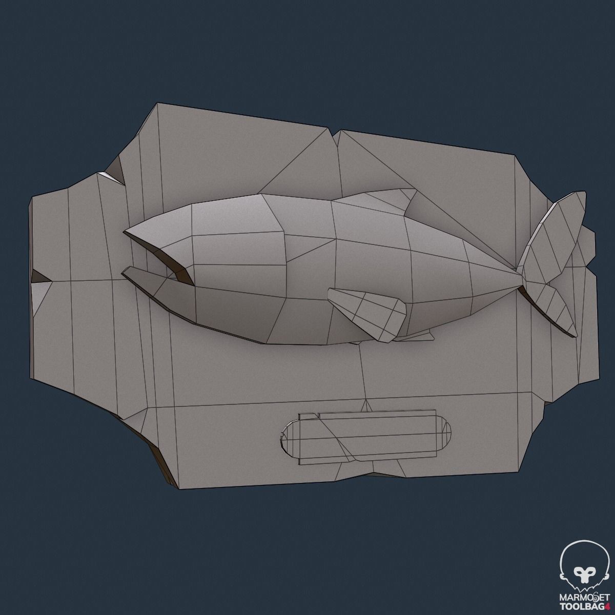 Toon Talking Fish Prop Low-poly 3D model_3