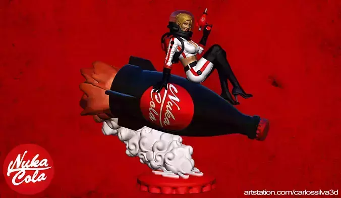 Nuka Cola 2 heads Model 3D print