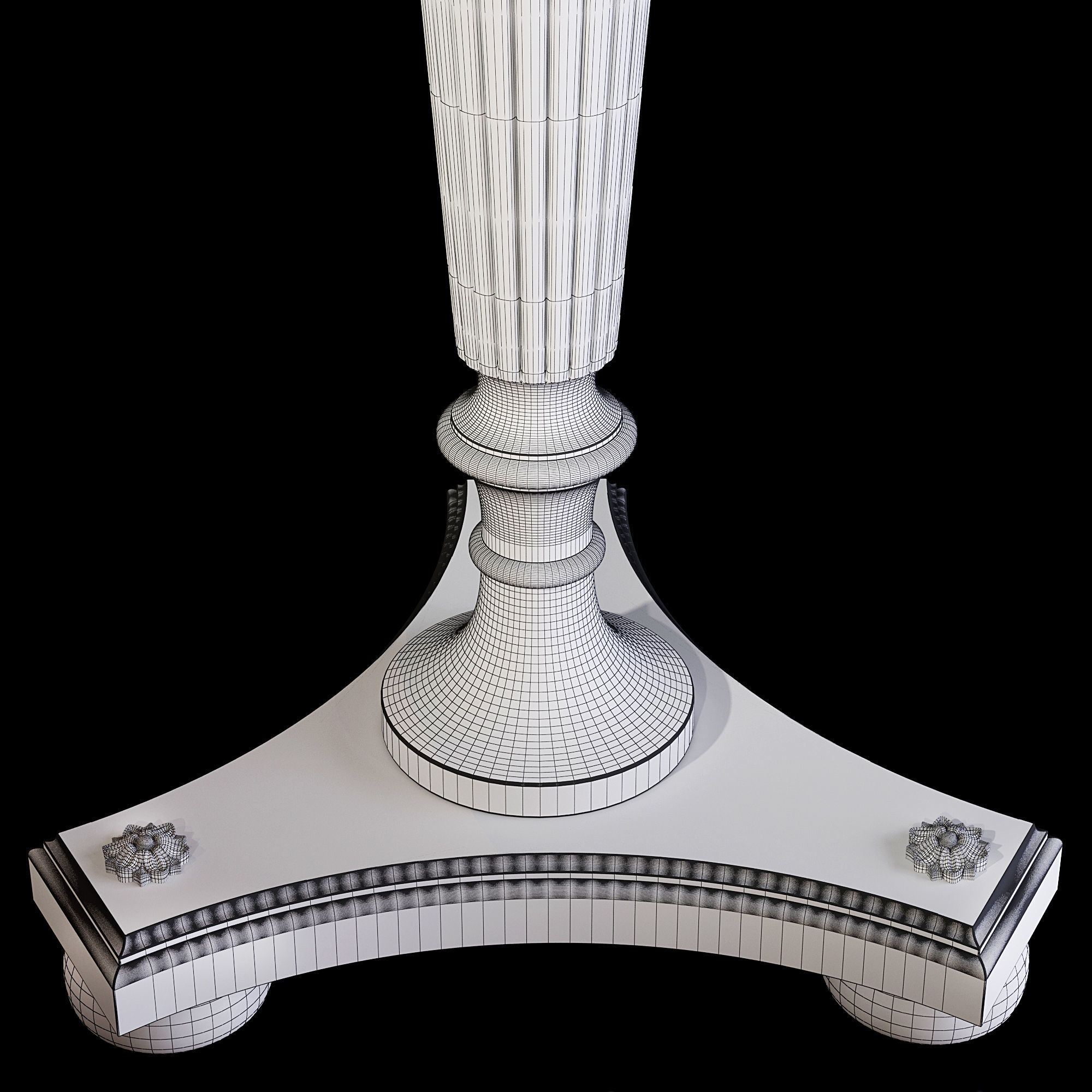 Classic coffe table 001 3D model_5