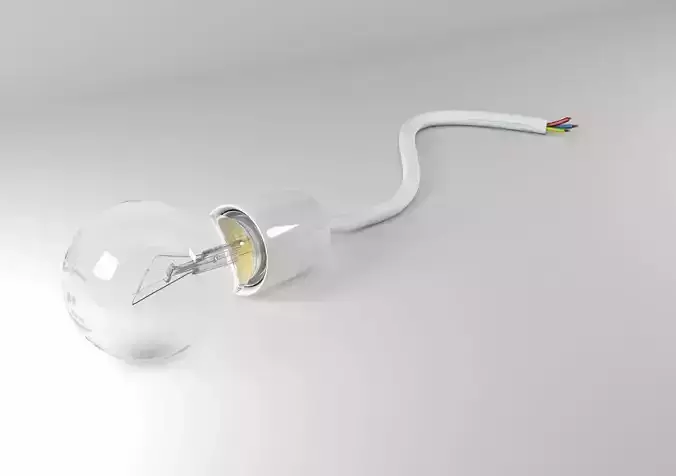 Incandescent lamp bulb with cable