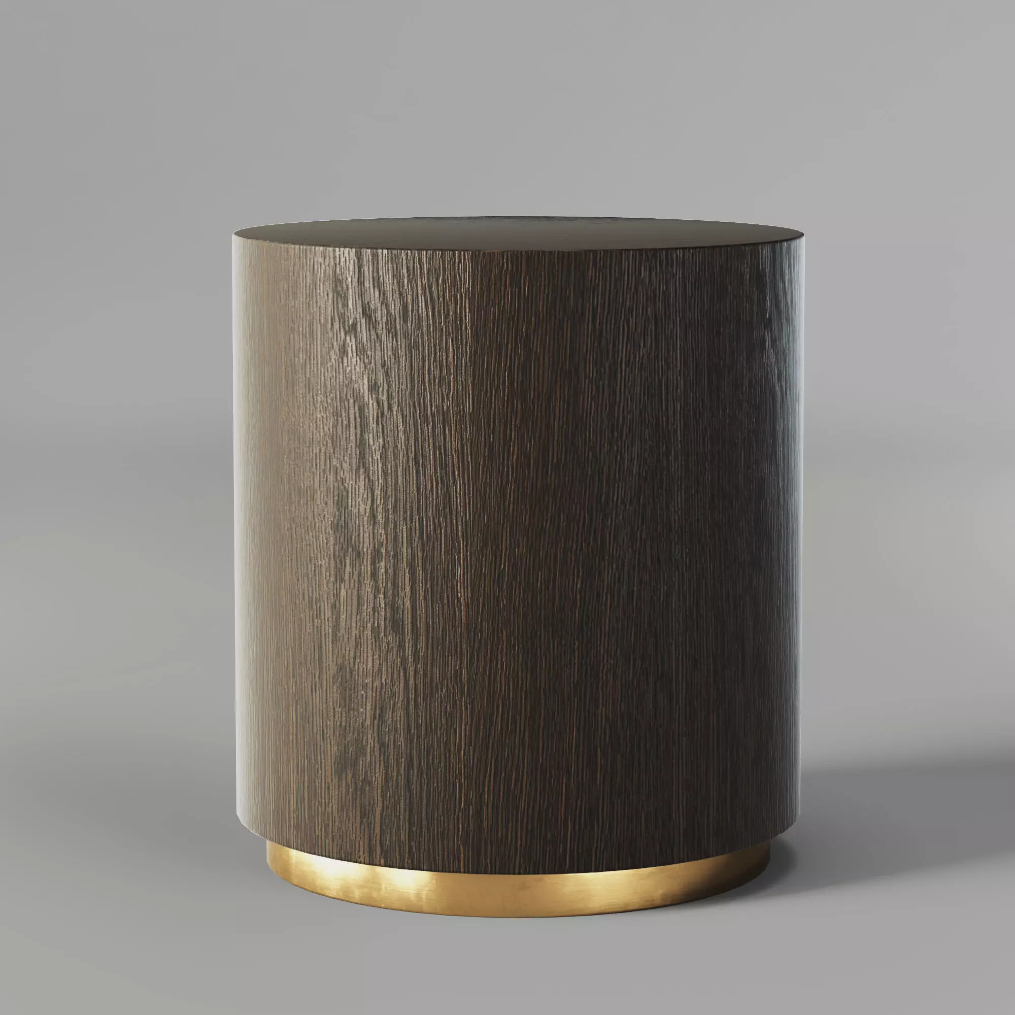 RH-machinto-round-side-table side table with gold base Free 3D model