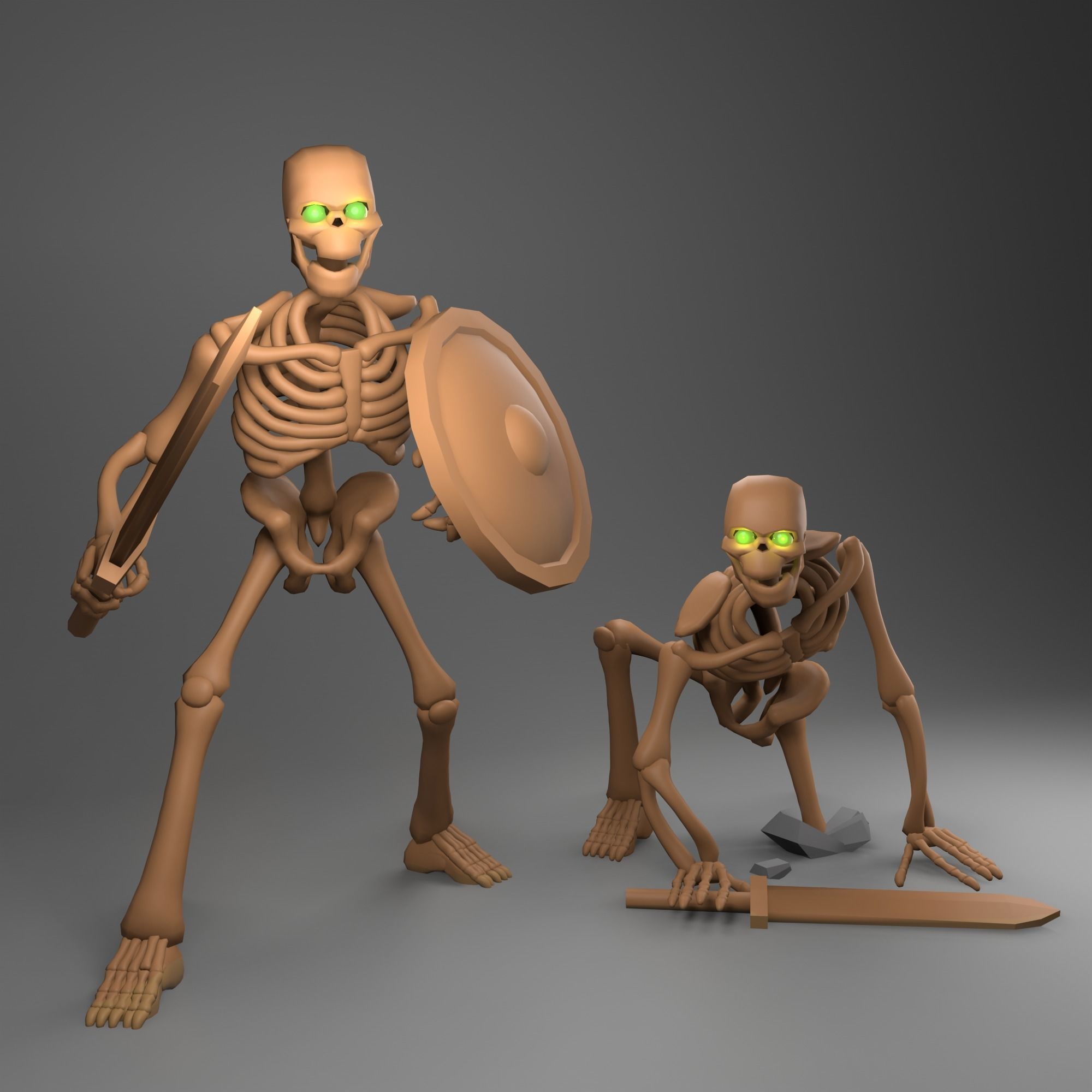 Stylized Skeleton Basemesh Free 3D model_0