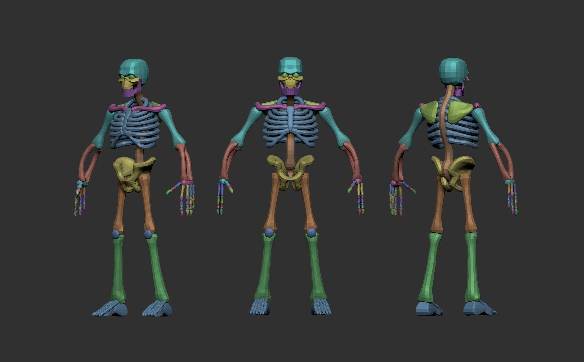 Stylized Skeleton Basemesh Free 3D model_1