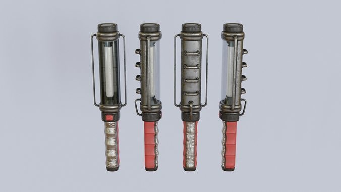 Sci-Fi Flashlight Low-poly 3D model
