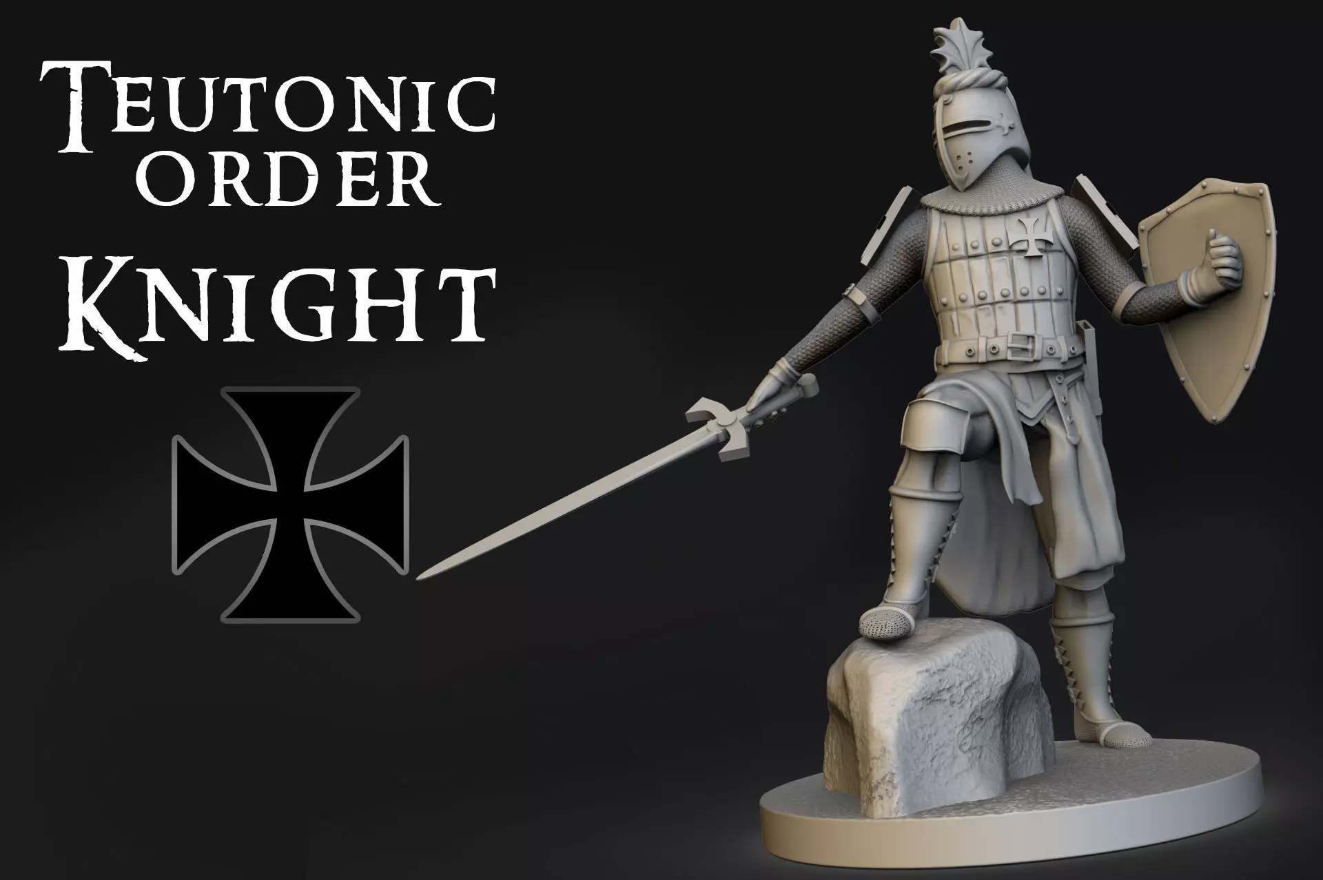 Teutonic Order Knight 3D print model_0