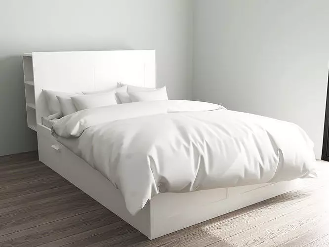 Bed White Free 3D model