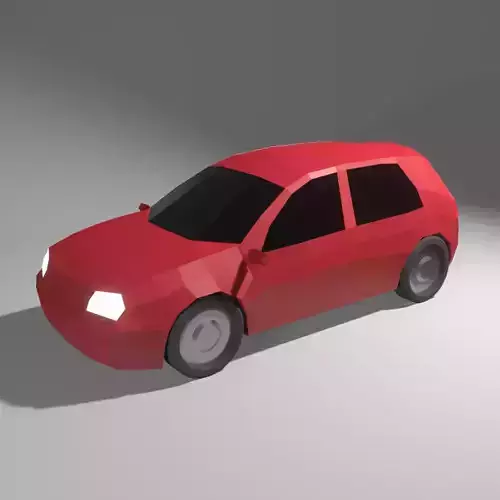Volkswagen Golf 4  VW Car Vehicle Low Poly Game Ready Low-poly 3D model