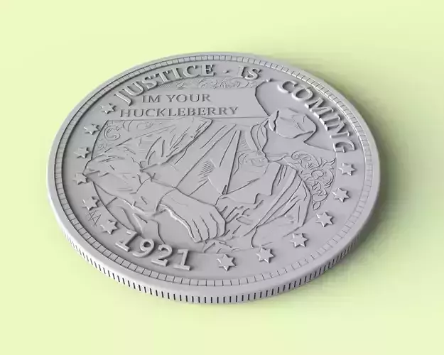 Doc Holliday Tombstone Val Kilmer Coin or Keychain Doc Holiday 3D print model