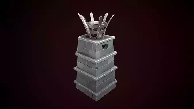 Stylized torch column