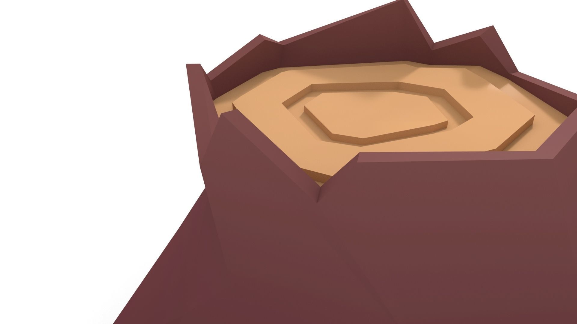 Low poly stylized old tree trunk Low-poly 3D model_6