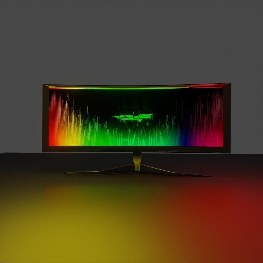 Gaming Monitor 3D model_1