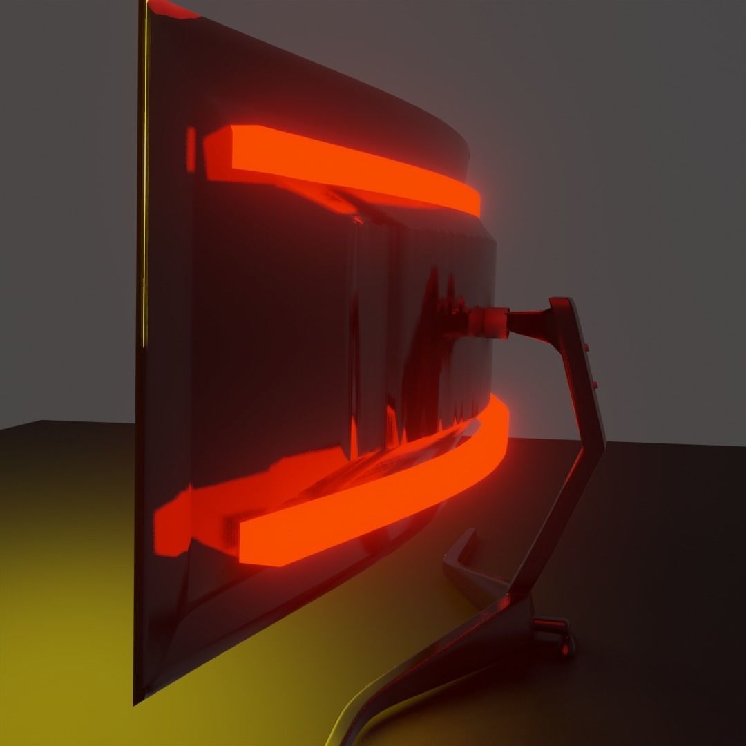 Gaming Monitor 3D model_5