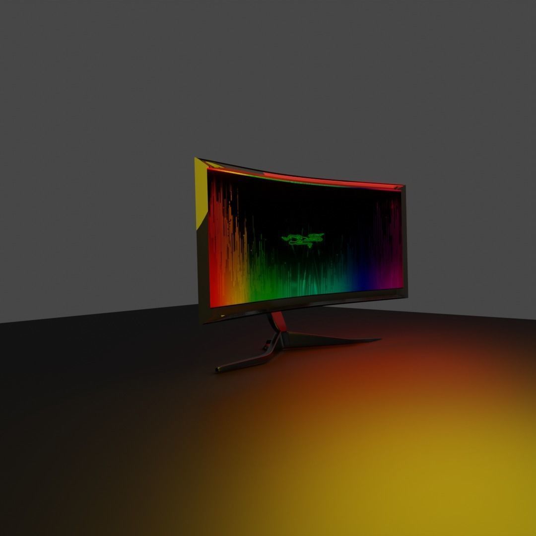 Gaming Monitor 3D model_2