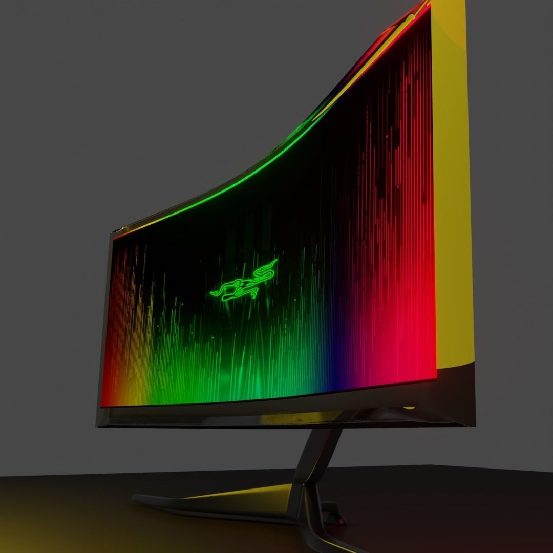 Gaming Monitor 3D model_6