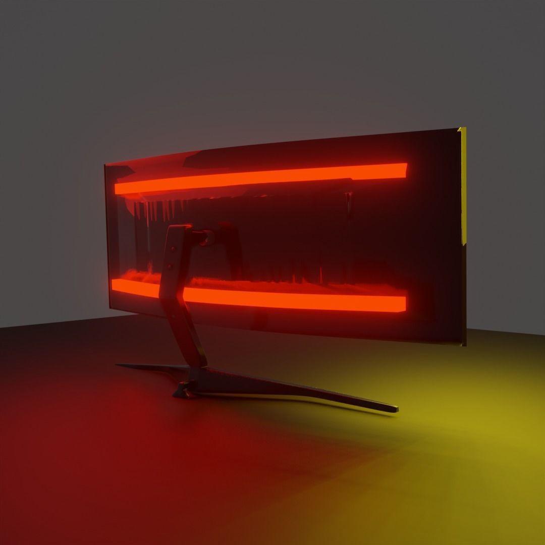 Gaming Monitor 3D model_3