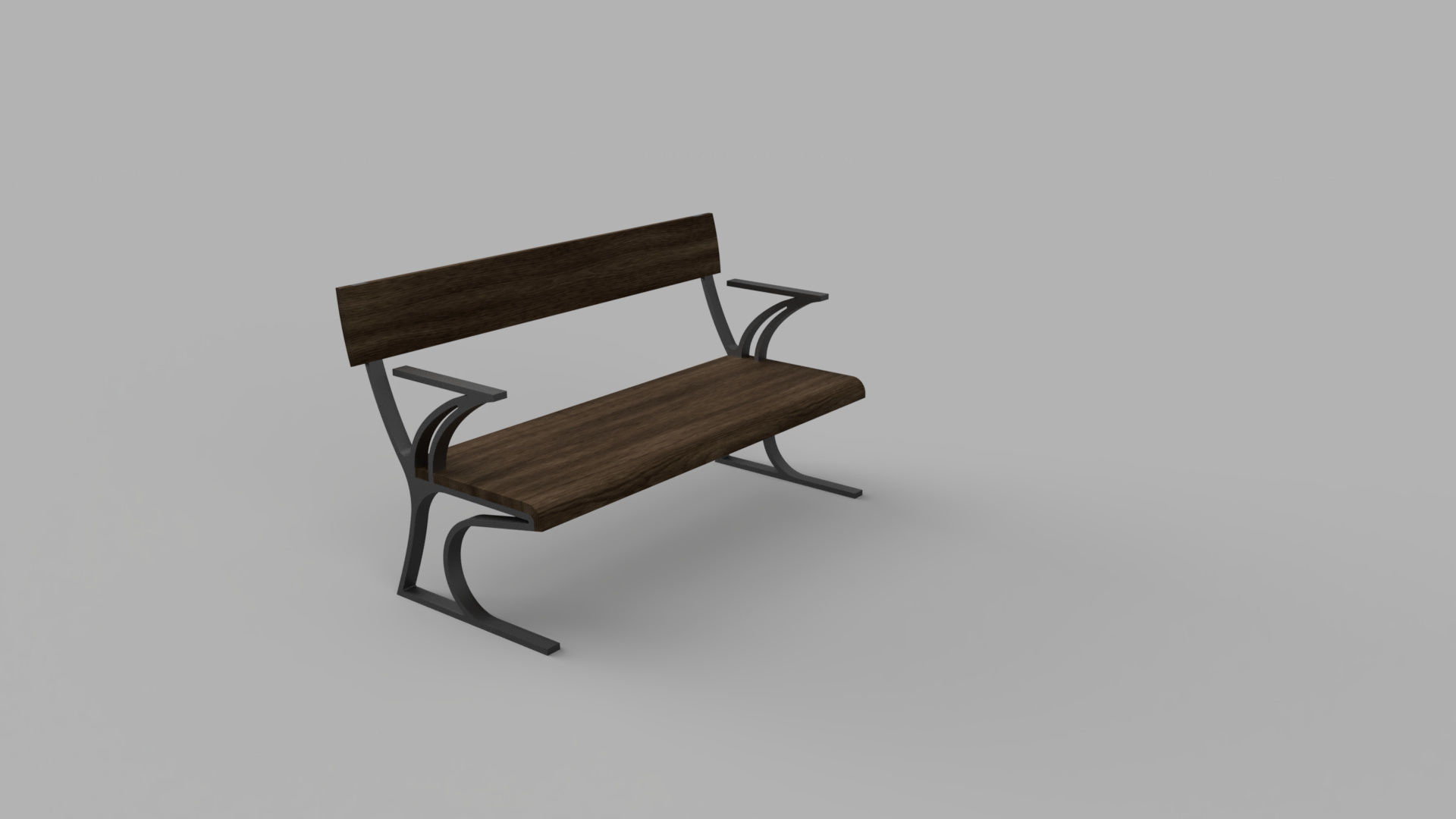 Modern Bench Free 3D model_2