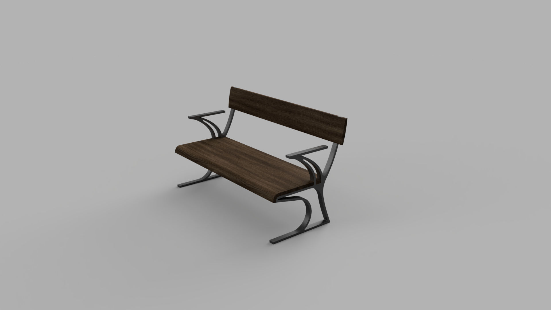Modern Bench Free 3D model_4