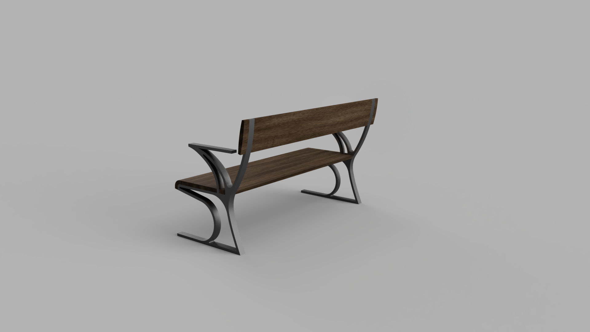 Modern Bench Free 3D model_3