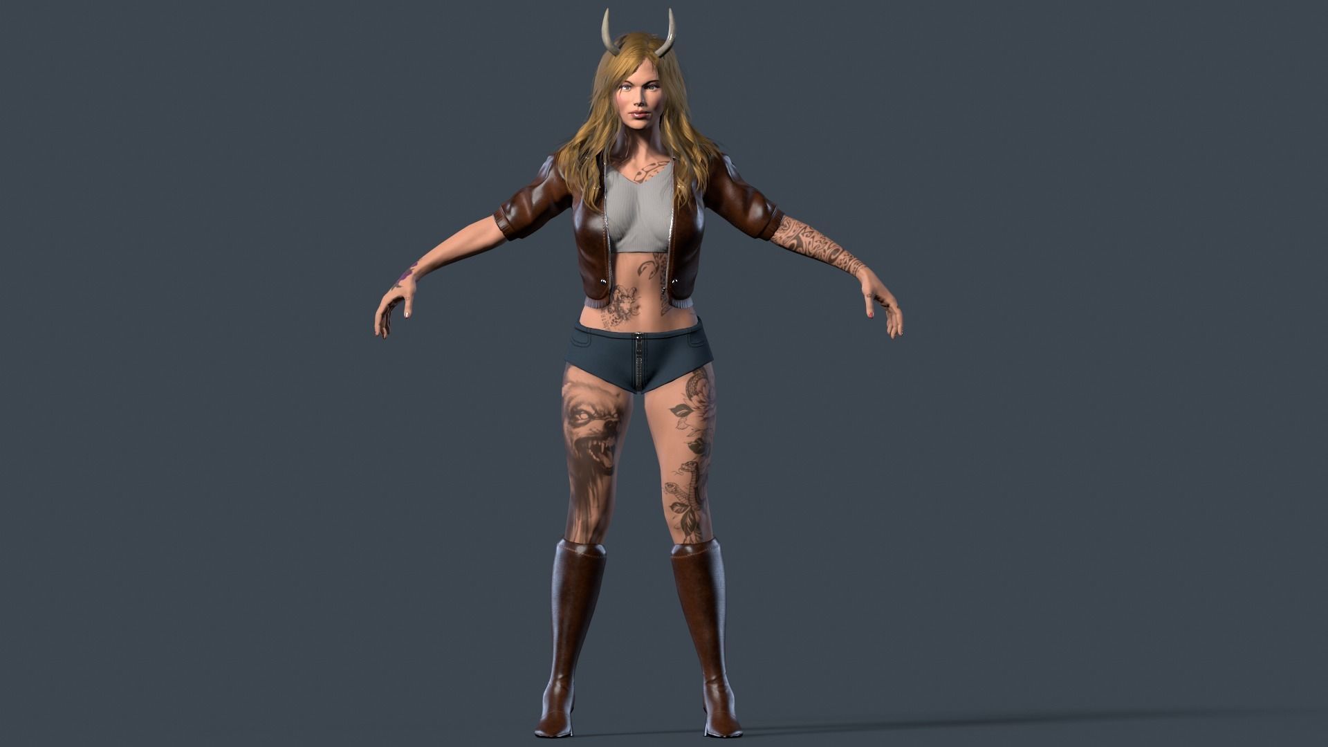 The devils daughter Low-poly 3D model_4