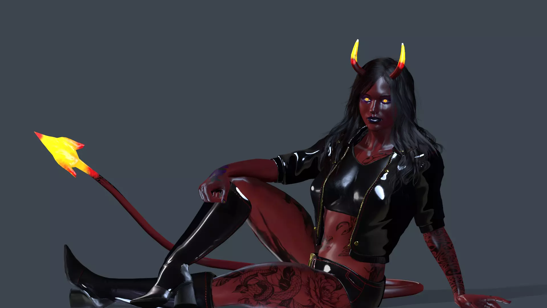 The devils daughter Low-poly 3D model_0