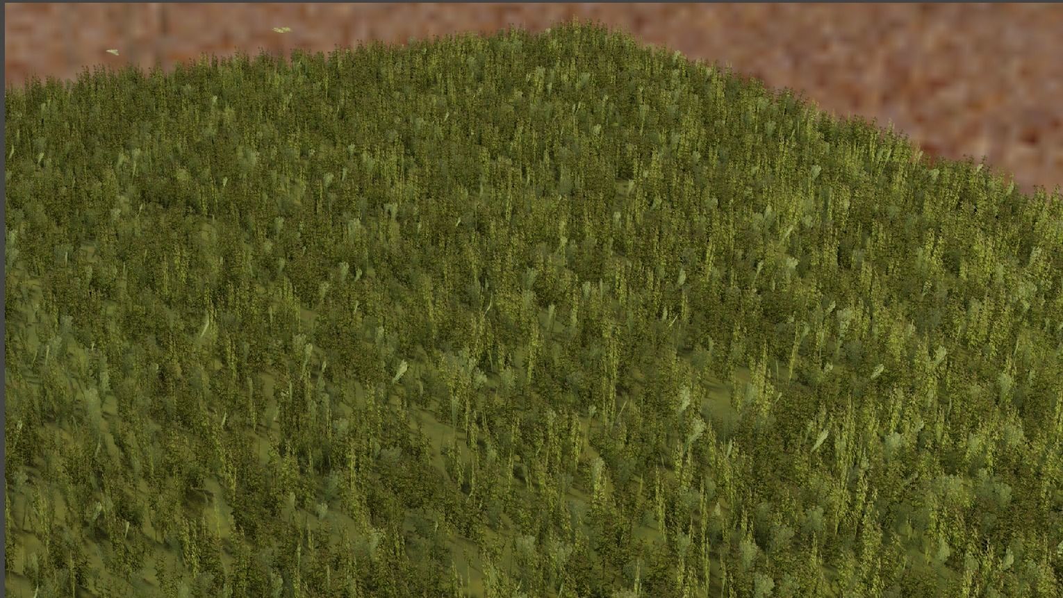 grass landscape Low-poly 3D model_1