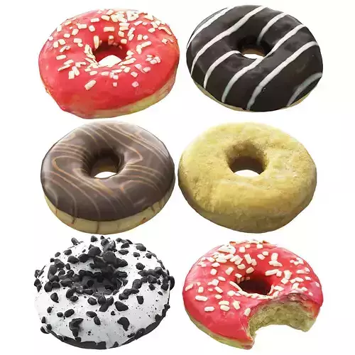Donuts two 3D model