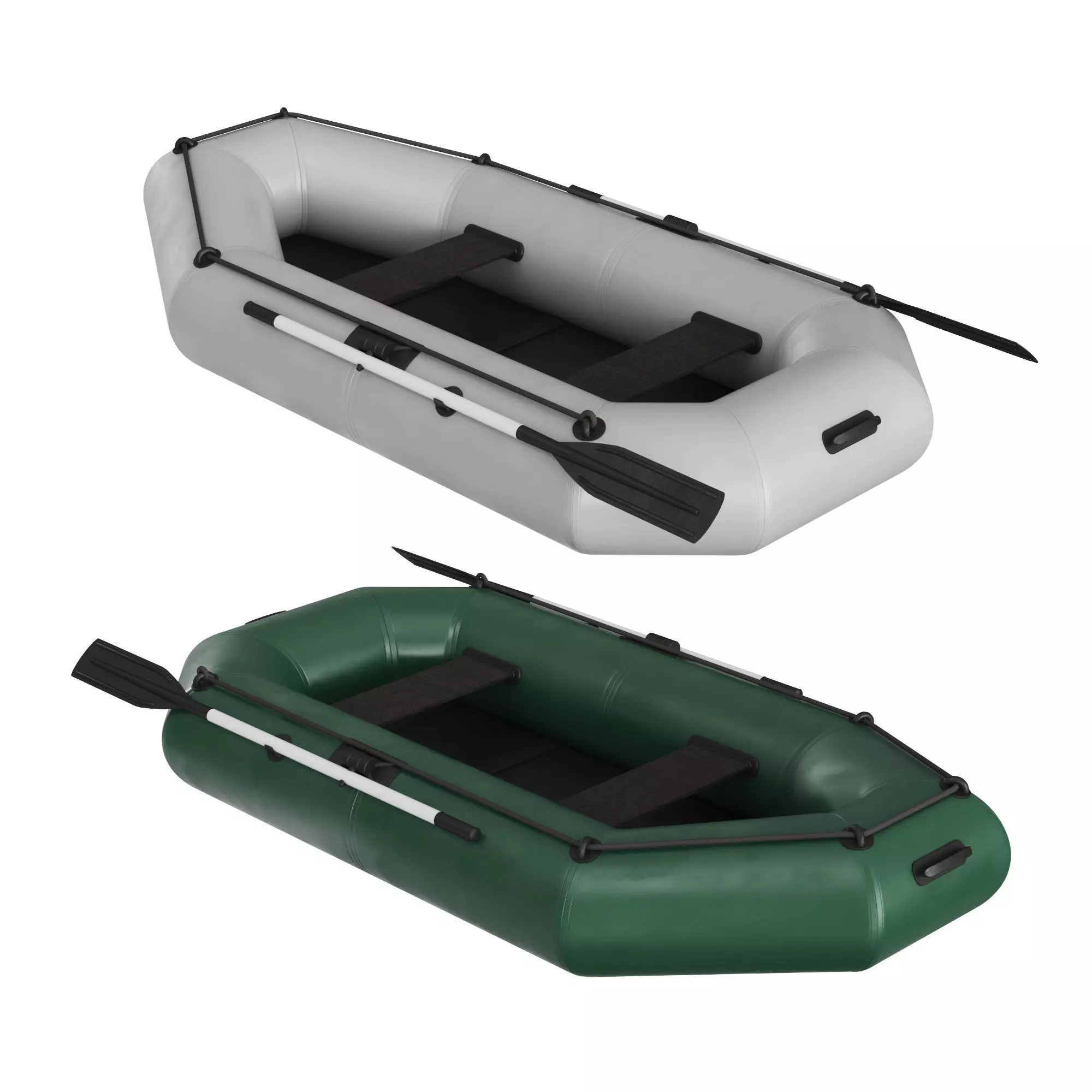 Inflatable boat 3D model_0