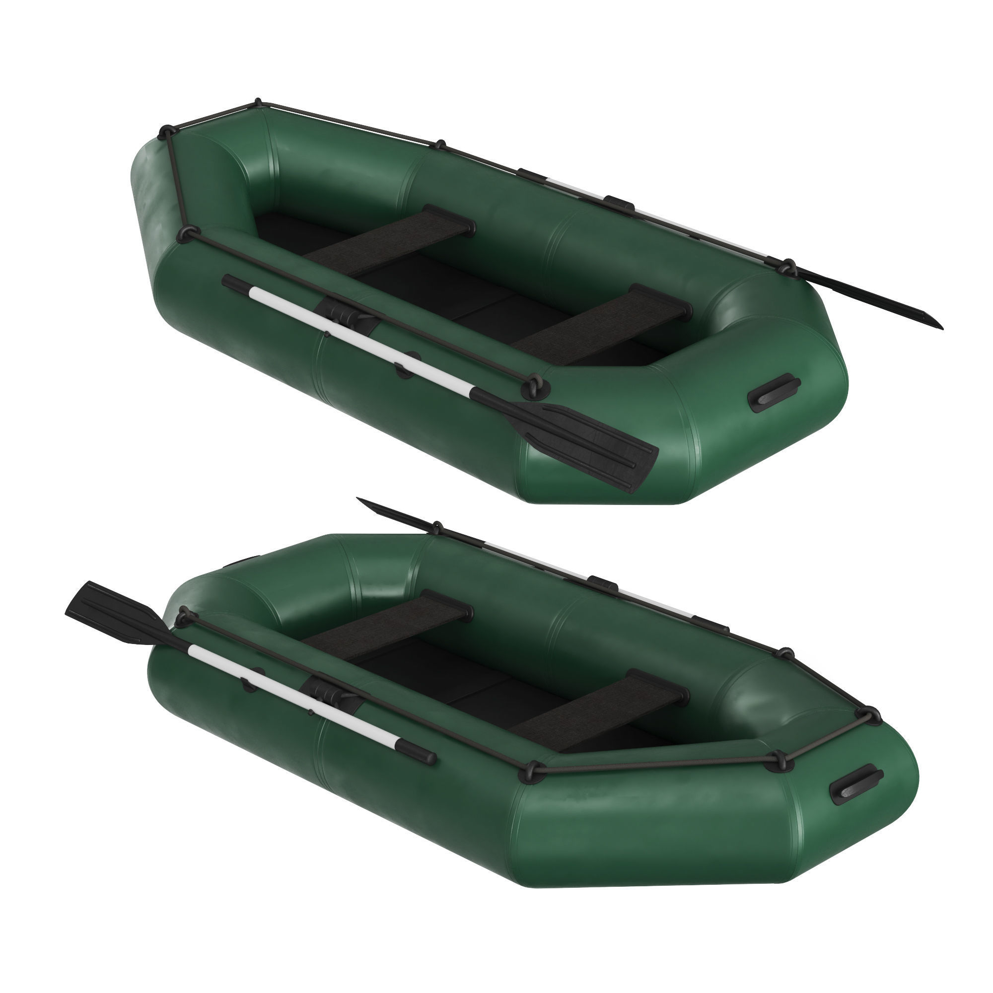 Inflatable boat 3D model_1