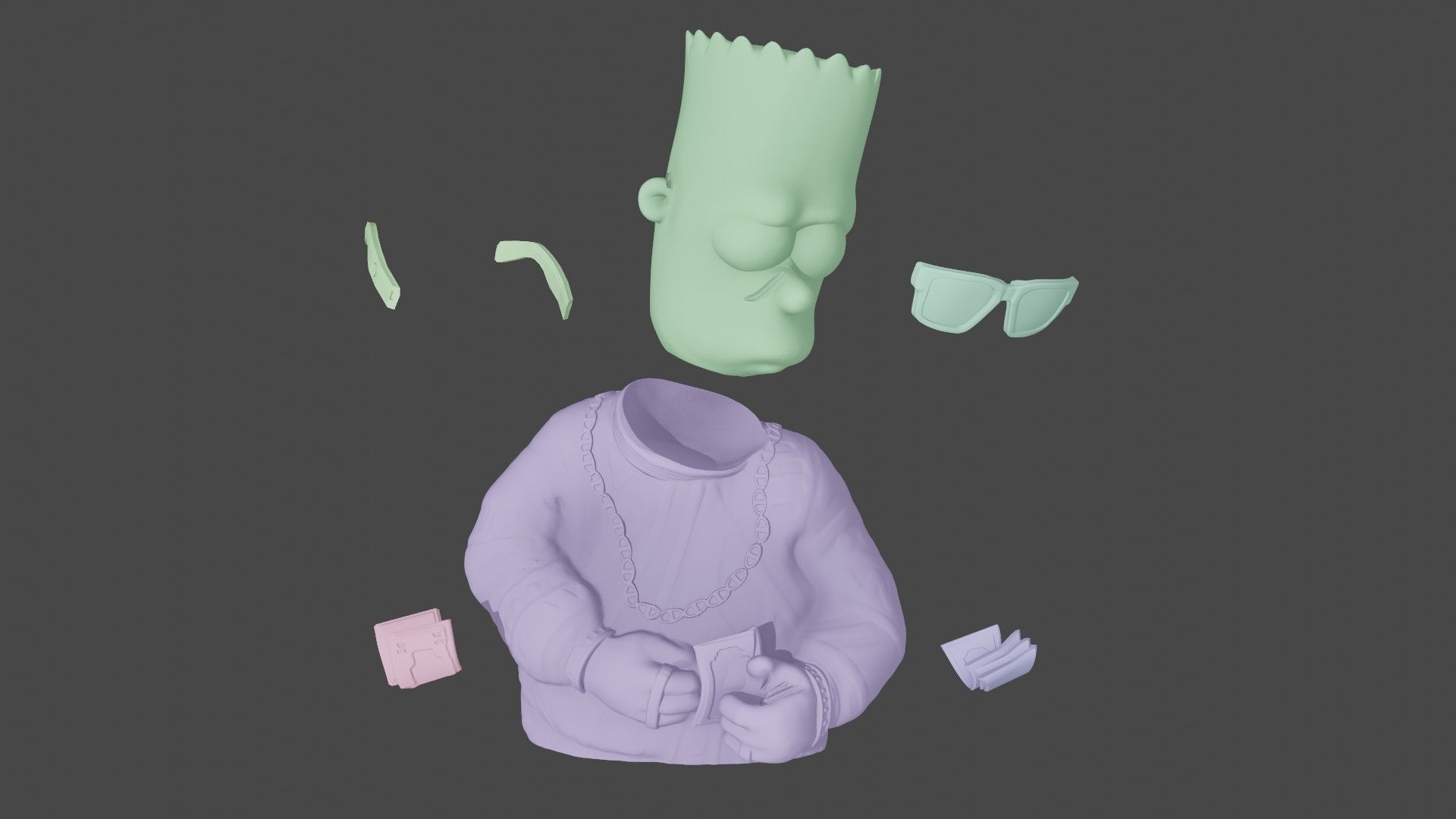 Notorious Bart 3D print model_4