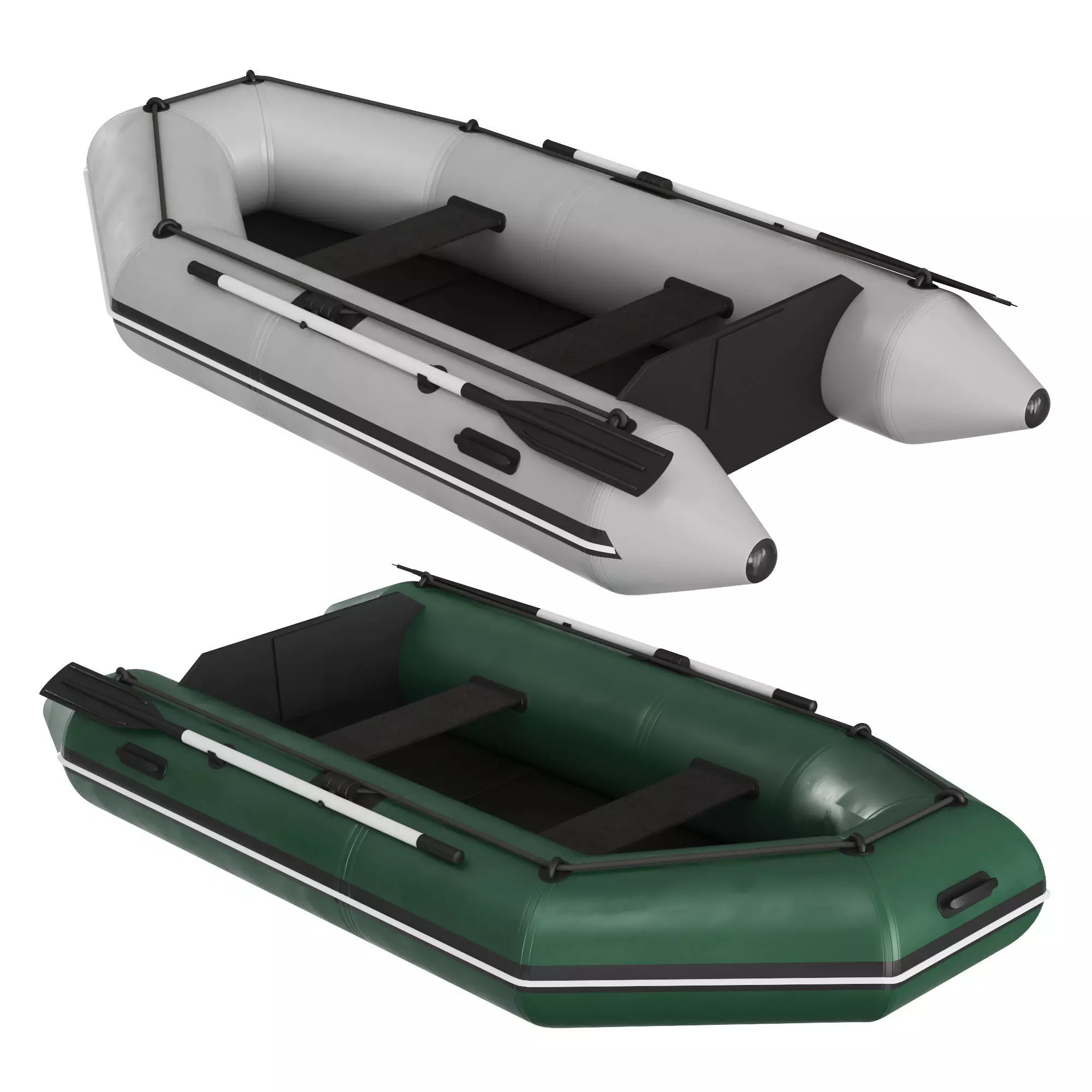 Inflatable boat 2 3D model_0
