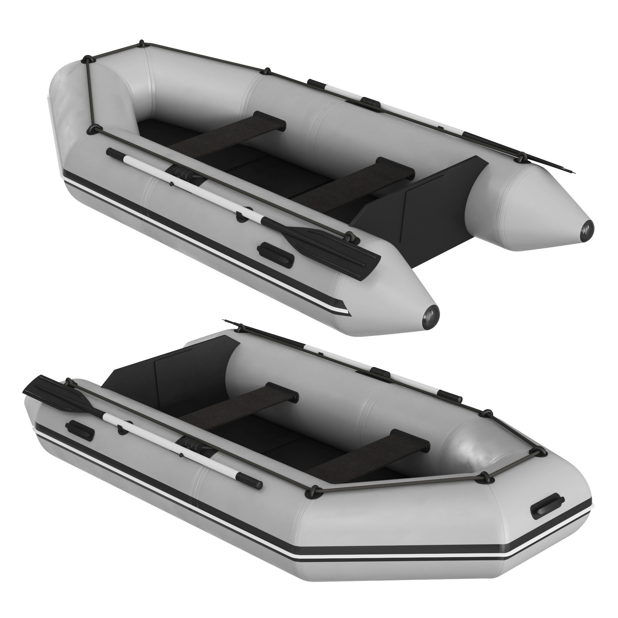 Inflatable boat 2 3D model_3