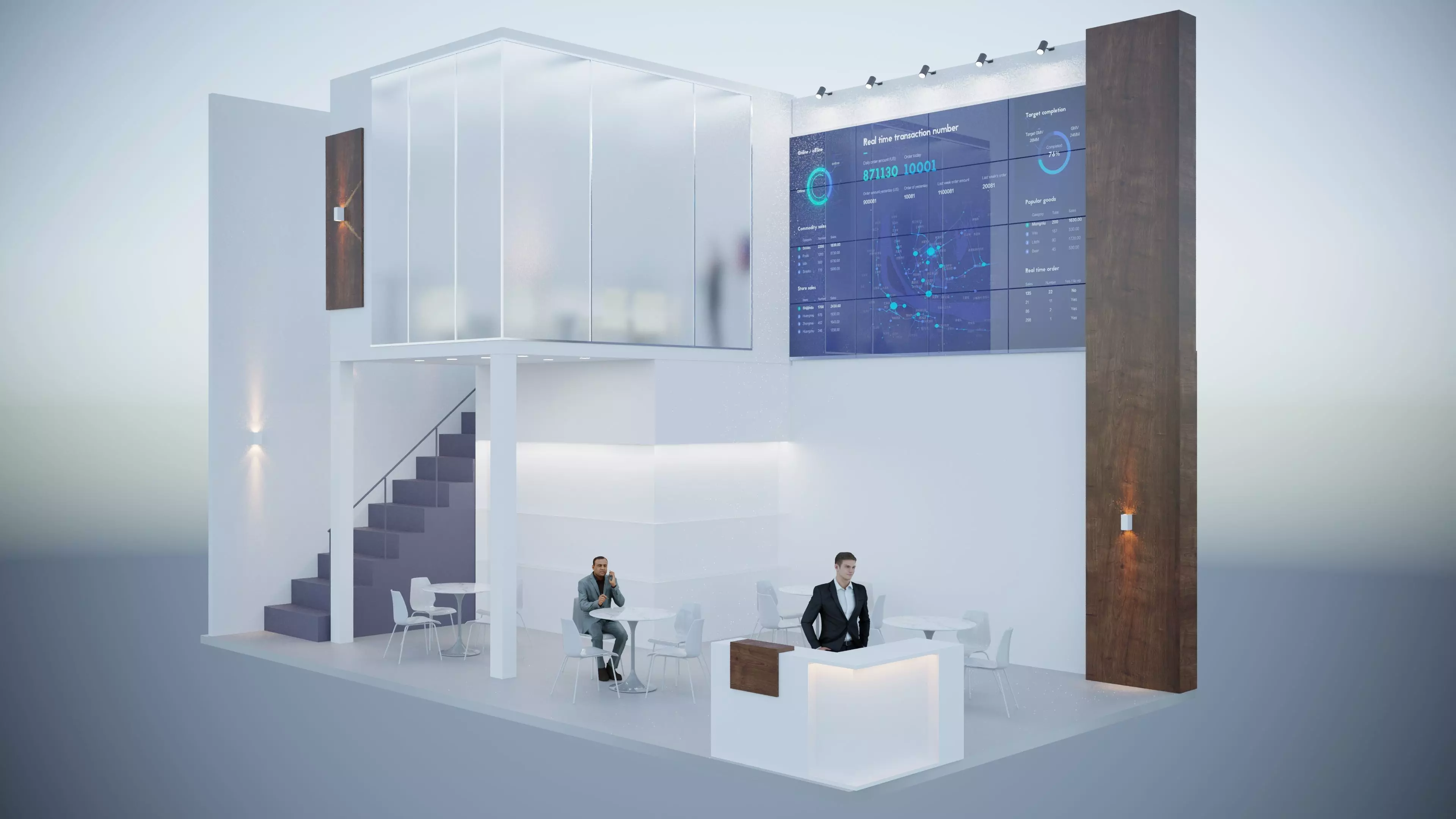 HIGH QUALITY Exhibition Stand - size 1000cm x 600cm  3D model_0