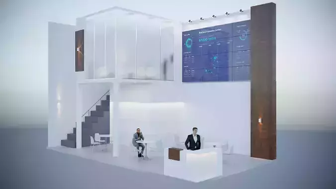 HIGH QUALITY Exhibition Stand - size 1000cm x 600cm  3D model
